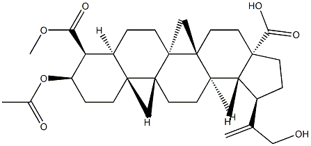 3ALPHA-乙酰氧基-30-羟基羽扇-20(29)-烯-23,28-二酸 结构式