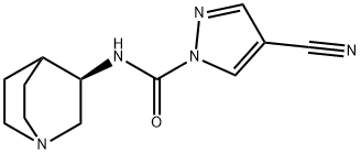 1H-Pyrazole-1-carboxamide,N-(3R)-1-azabicyclo[2.2.2]oct-3-yl-4-cyano-(9CI) 结构式