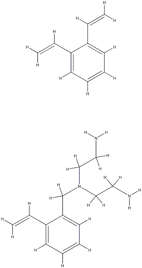 1,2-Ethanediamine, N-(2-aminoethyl)-N-[(ethenylphenyl)methyl]-, polymer with diethenylbenzene 结构式