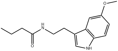 N-<2-(5-METHOXY-1H-INDOL-3-YL)ETHYL>BUTANAMIDE 结构式