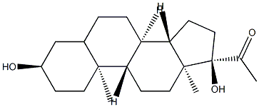 3α,17-Dihydroxy-5ξ-pregnan-20-one 结构式