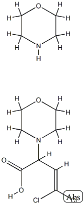 4,4-dichloro-2-morpholin-4-yl-but-3-enoic acid, morpholine 结构式