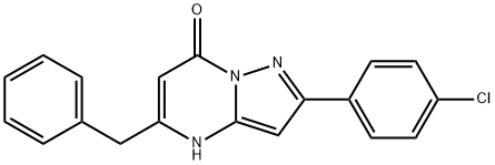 5-benzyl-2-(4-chlorophenyl)pyrazolo[1,5-a]pyrimidin-7(4H)-one 结构式