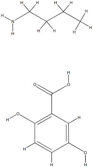 2,5-二羟基苯甲酸丁胺盐 [MALDI-TOF/MS基质用] 结构式