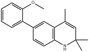6-(2-甲氧基苯基)-2,2,4-三甲基-1,2-二氢喹啉 结构式