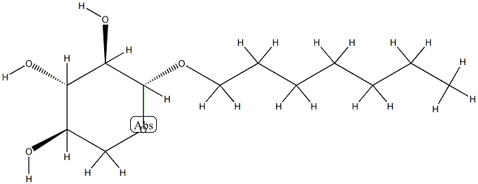 Heptyl β-D-xylopyranoside 结构式