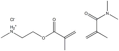 2-甲基丙烯酰氧乙基三甲基氯化铵-丙烯酰胺共聚物 结构式