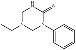 1,3,5-Triazine-2(1H)-thione,5-ethyltetrahydro-1-phenyl-(9CI) 结构式