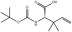 (S)-2-((叔丁氧基羰基)氨基)-3,3-二甲基戊-4-烯酸 结构式