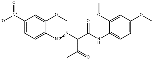 α-(2-Methoxy-4-nitrophenylazo)-2',4'-dimethoxyacetoacetanilide 结构式