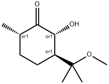 Cyclohexanone, 2-hydroxy-3-(1-methoxy-1-methylethyl)-6-methyl-, (2R,3S,6S)-rel- (9CI) 结构式