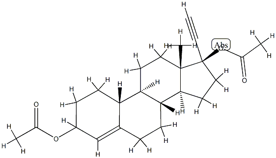 (17R)-19-Norpregn-4-en-20-yne-3ξ,17-diol diacetate 结构式