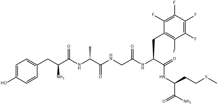 enkephalinamide-Met, Ala(2)-(penta-F-Phe)(4)- 结构式