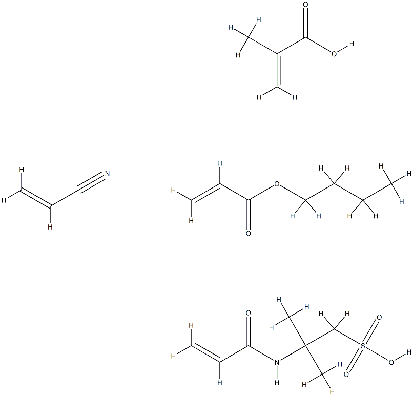 2-甲基-2-[(1-氧-2-丙烯基)氨基]-1-丙磺酸和2-丙烯腈的聚合物 结构式