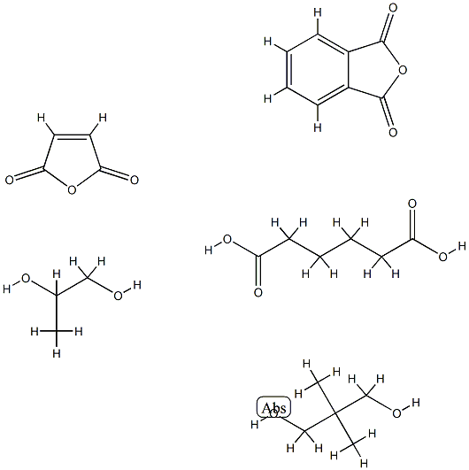 Hexanedioic acid, polymer with 2,2-dimethyl-1,3-propanediol, 2,5-furandione, 1,3-isobenzofurandione and 1,2-propanediol 结构式