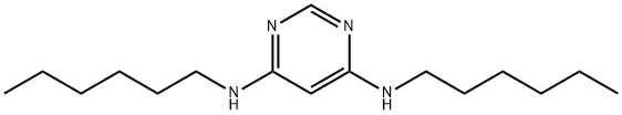 4-N,6-N-dihexylpyrimidine-4,6-diamine 结构式