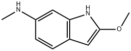 1H-Indol-6-amine,2-methoxy-N-methyl-(9CI) 结构式