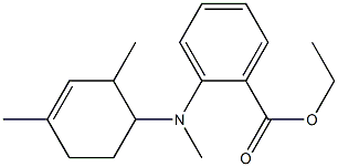 2-[[[2,4(或3,5)-二甲基-3-环己烯-1-基]甲基]氨基]苯甲酸乙酯 结构式