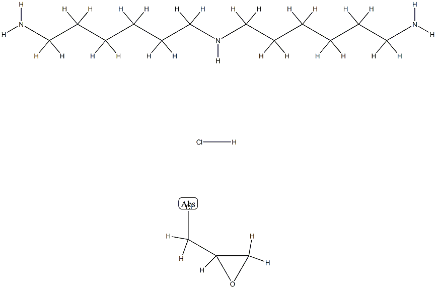 N-(6-氨基己基)-1,6-己二胺与氯甲基环氧乙烷的聚合物盐酸盐 结构式
