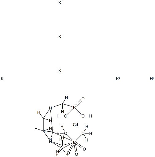 pentapotassium hydrogen [[[ethylenebis[nitrilobis(methylene)]]tetrakis[phosphonato]](8-)]cadmate(6-) 结构式