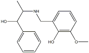 α-[1-[(2-Hydroxy-3-methoxybenzyl)amino]ethyl]benzyl alcohol 结构式