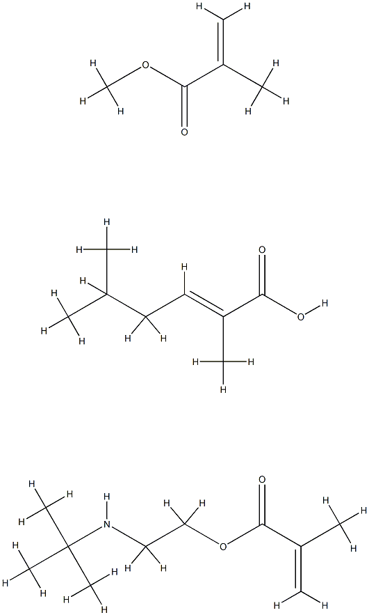 2-Propenoic acid, 2-methyl-, 2-[(1,1-dimethylethyl)amino]ethyl ester, polymer with methyl 2-methyl-2-propenoate and 2-methylpropyl 2-methyl-2-propenoate 结构式