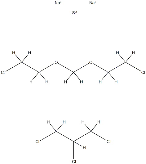 1,2,3-三氯丙烷与1,1’-[亚甲基双(氧代)]双(2-氯乙烷)和还原硫化钠的聚合物 结构式