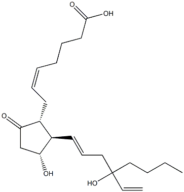 15-deoxy-16-hydroxy-16-vinylprostaglandin E2 结构式