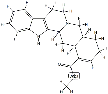 (20α)-16,17-Didehydroyohimban-16-carboxylic acid methyl ester 结构式