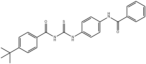 N-(4-BENZAMIDOPHENYLCARBAMOTHIOYL)-4-TERT-BUTYLBENZAMIDE 结构式