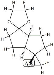 Dispiro[1,3-dioxolane-2,1(4H)-pentalene-4,2-oxirane], hexahydro-, (2R,3aS,6aS)- (9CI) 结构式