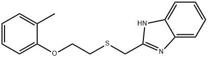 2-[(1H-benzimidazol-2-ylmethyl)sulfanyl]ethyl 2-methylphenyl ether 结构式