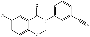 5-chloro-N-(3-cyanophenyl)-2-methoxybenzamide 结构式