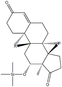 12β-(Trimethylsiloxy)androst-4-ene-3,17-dione 结构式