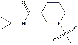 3-Piperidinecarboxamide,N-cyclopropyl-1-(methylsulfonyl)-(9CI) 结构式