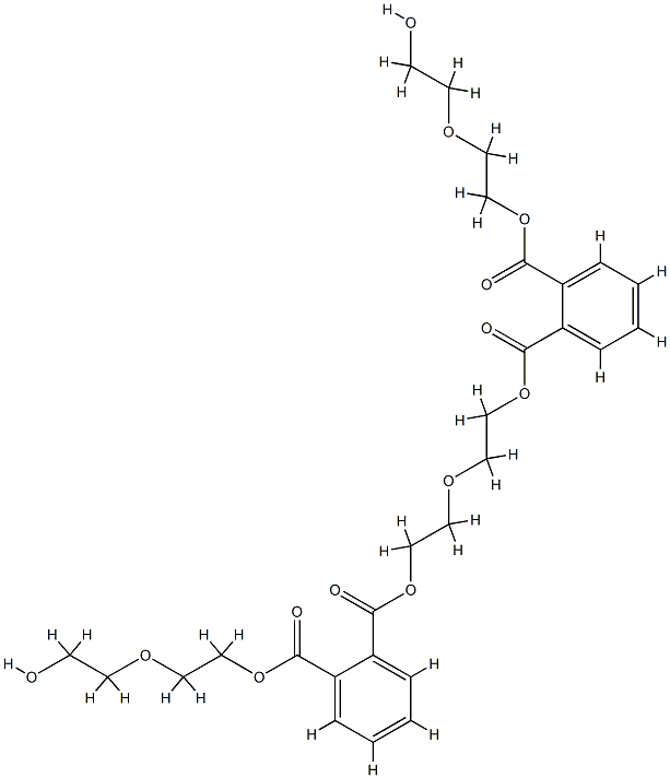 聚[二(乙烯基乙二醇)邻苯二甲酸]二醇 结构式