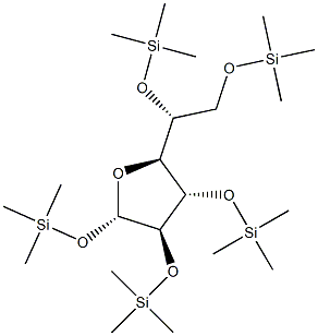 1-O,2-O,3-O,5-O,6-O-Pentakis(trimethylsilyl)-β-D-galactofuranose 结构式