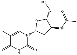 3'-acetamido-2',3'-dideoxythymidine 结构式