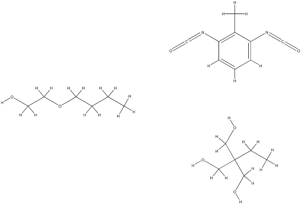 1,3-Propanediol, 2-ethyl-2-(hydroxymethyl)-, polymer with 1,3-diisocyanatomethylbenzene, 2-butoxyethanol-blocked 结构式