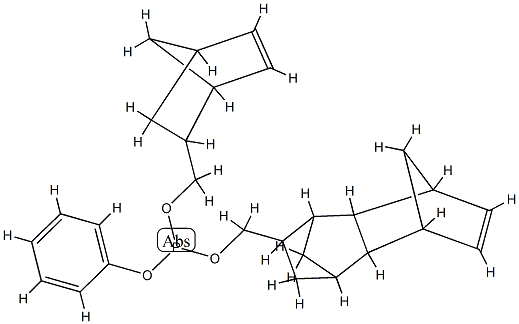 Phosphorous acid (bicyclo[2.2.1]hept-5-en-2-yl)methyl=[(1,2,3,4,4a,5,8,8a-octahydro-1,4:5,8-dimethanonaphthalen)-2-yl]methyl=phenyl ester 结构式