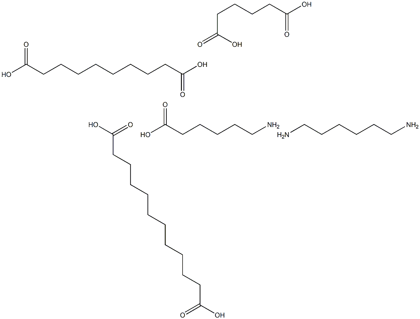 Dodecanedioic acid, polymer with 6-aminohexanoic acid, decanedioic acid, 1,6-hexanediamine and hexanedioic acid 结构式