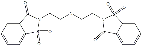 8-[2-[methyl-[2-(7,9,9-trioxo-9$l^{6}-thia-8-azabicyclo[4.3.0]nona-1,3 ,5-trien-8-yl)ethyl]amino]ethyl]-9,9-dioxo-9$l^{6}-thia-8-azabicyclo[4 .3.0]nona-1,3,5-trien-7-one 结构式