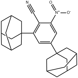 2-Nitro-4,6-bis(tricyclo[3.3.1.13,7]decan-1-yl)benzonitrile 结构式