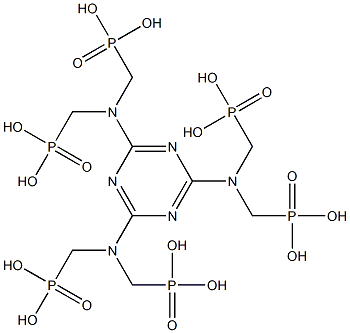 [1,3,5-Triazine-2,4,6-triyltris[nitrilobis(methylene)]]hexakis(phosphonic acid) 结构式