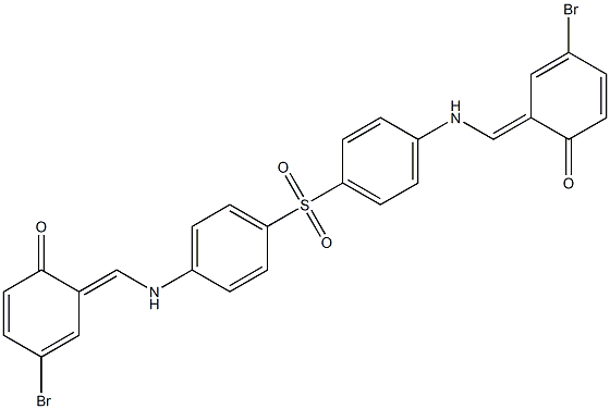 2,2'-[sulphonylbis(4,1-phenylenenitrilomethylidyne)]bis[4-bromophenol] 结构式