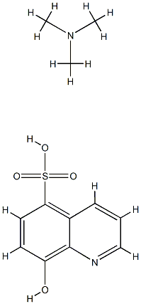 8-hydroxyquinoline-5-sulphonic acid, compound with trimethylamine (1:1) 结构式