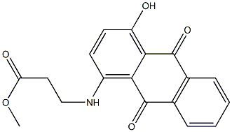 N-[(9,10-Dihydro-4-hydroxy-9,10-dioxoanthracen)-1-yl]-β-alanine methyl ester 结构式