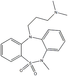 6-Methyl 11 (3-dimethylaminopropyl)dibenzo(c.f)(1,2,5)thiadiazepine 5, 5-dioxyde [French] 结构式