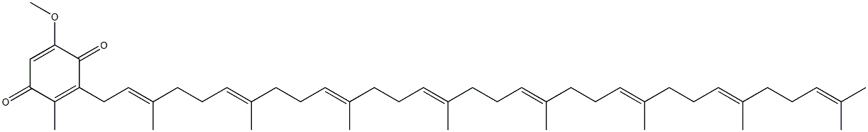 3-Methoxy-6-methyl-5-[(2E,6E,10E,14E,18E,22E,26E)-3,7,11,15,19,23,27,31-octamethyl-2,6,10,14,18,22,26,30-dotriacontaoctenyl]-2,5-cyclohexadiene-1,4-dione 结构式