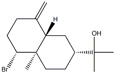 (2R,8aβ)-5α-Bromodecahydro-α,α,4aα-trimethyl-8-methylene-2α-naphthalenemethanol 结构式